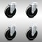 Service Caster 5 Inch SS Hard Rubber Wheel Swivel Bolt Hole Caster Set SCC-SSBH20S514-HRS-4 - alternate 1